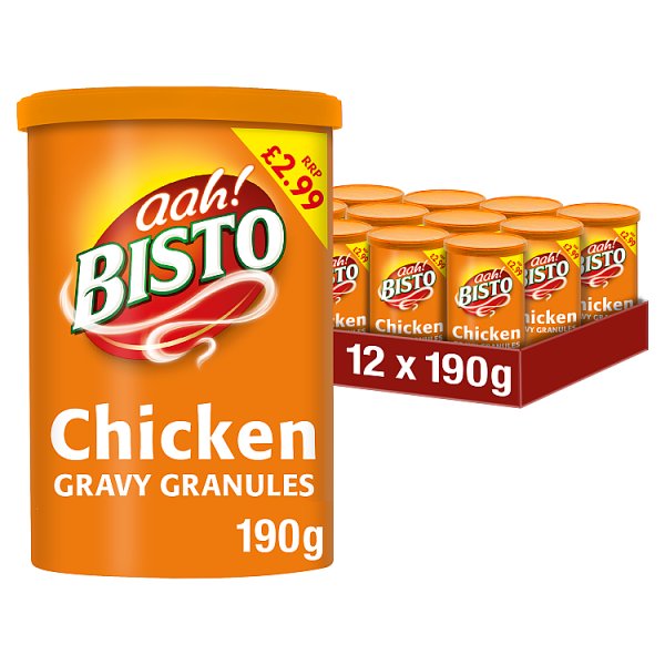 Bisto Chicken Gravy Granules 190g x12 Case Original Catering Bulk Value Pack