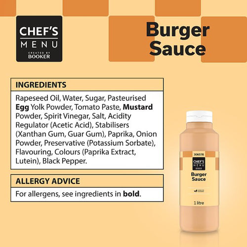 2 x Chef's Menu Burger Sauce - 2 x 1 Litre