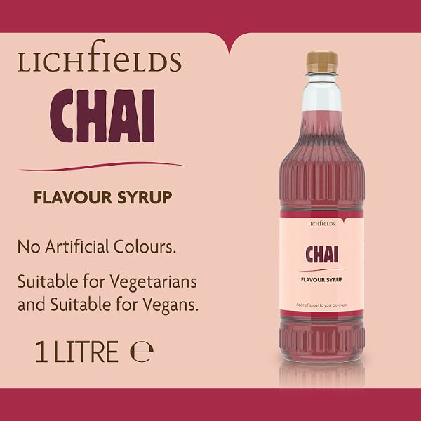 Chai Flavour Syrup 1L Coffee Syrup Chai Latte Hot Chocolate Milkshake Lichfields