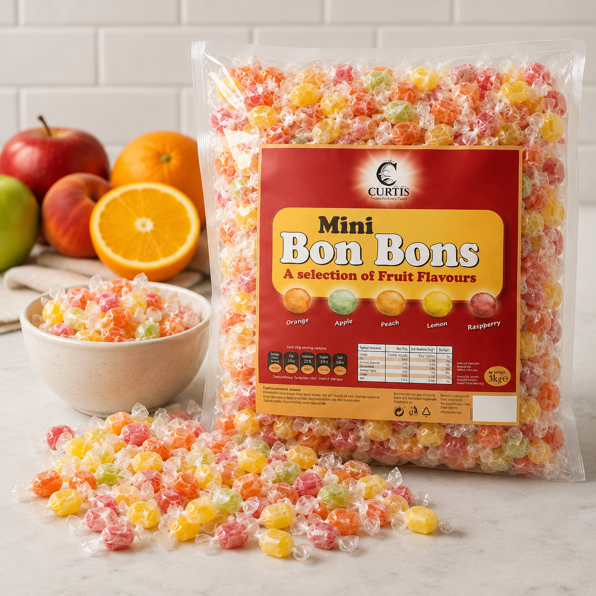 Curtis Mini Bon Bons 3kg – Mixed Fruit Sweets Party Bag