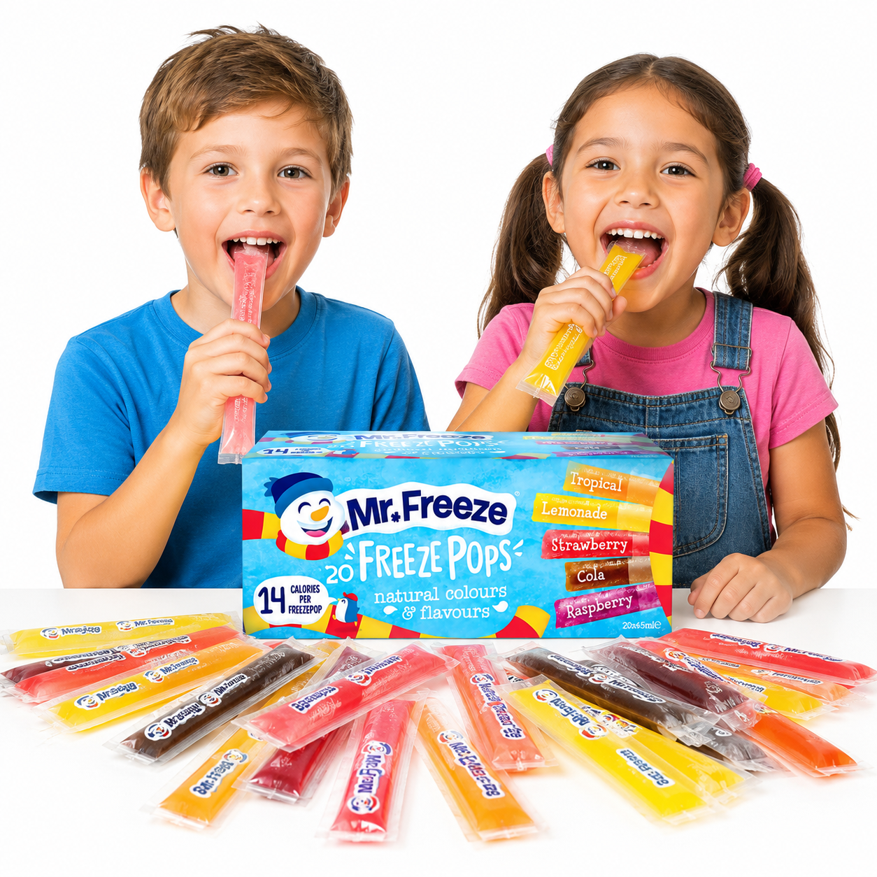 Mr Freeze Ice Pops - Assorted Flavours - 20 -160 ice lollies x 45ml Freeze Pops
