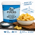 Pipers Anglesey Sea Salt Crisps – 600g Large Sharing Tub