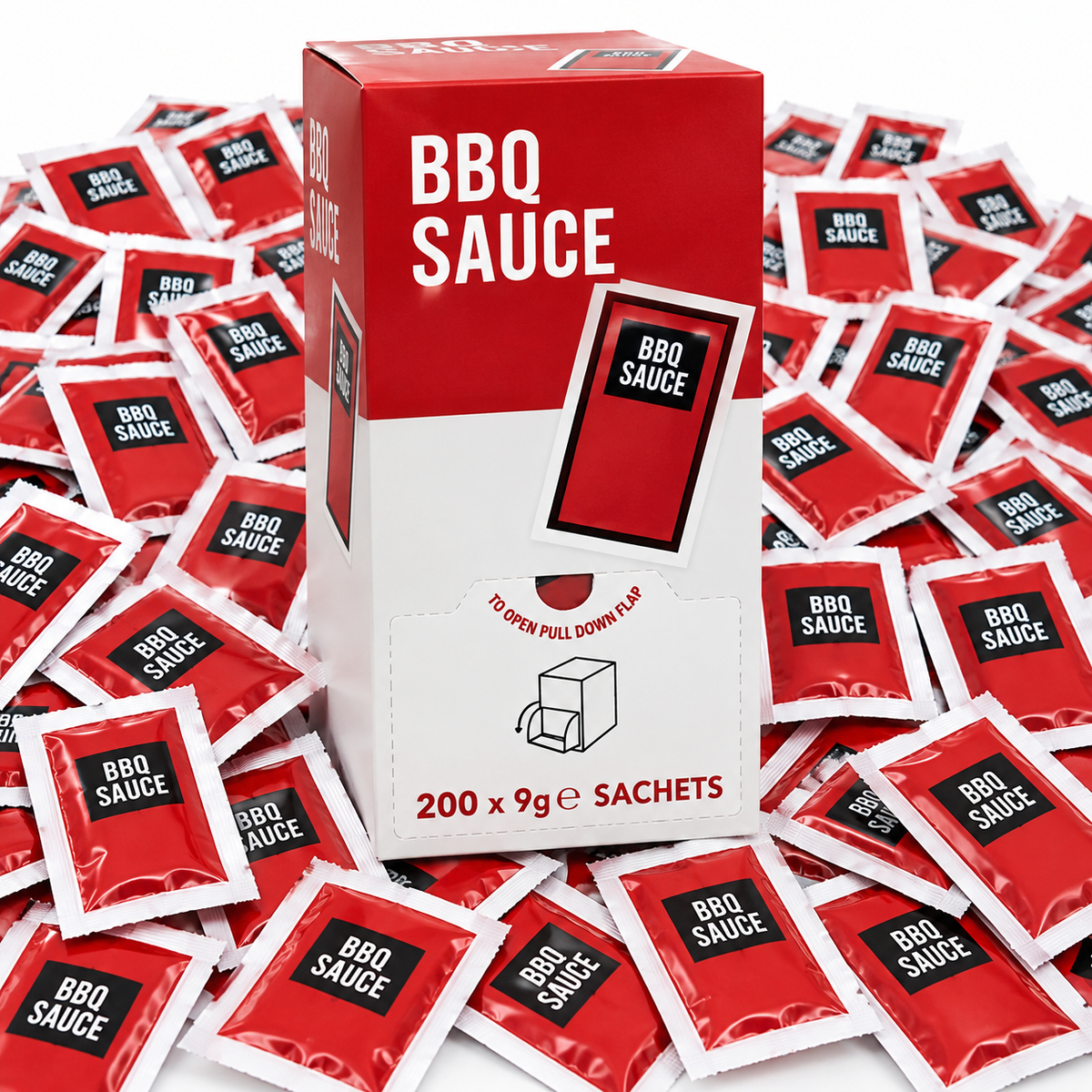 200 x 9g BBQ Sauce Sachets Individual Portions Catering Takeaway Condiment Packs