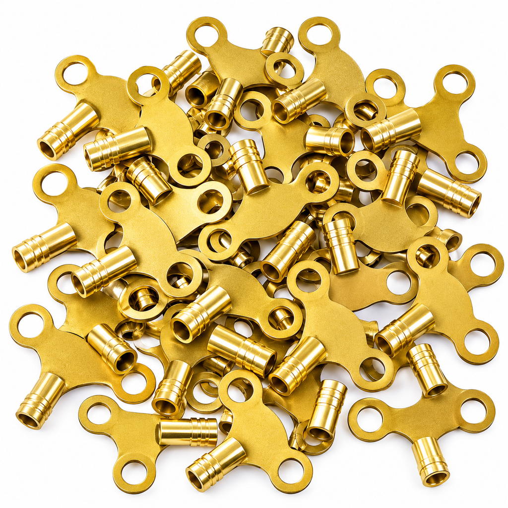 20x Radiator Bleed Key Brass Heating Radiator Air Vent Plumbing Tool Universal Gold Copper Bleed Keys