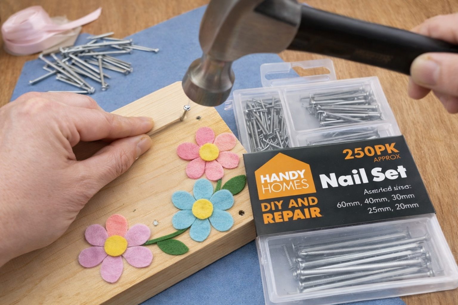 Handy Homes DIY & Repair Nail Set – 250‑Piece Assorted Sizes (20mm–60mm)
