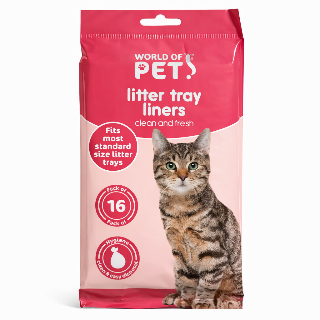 World of Pet Cat Litter Tray Liners | 70 x 30 cm | Pack of 16