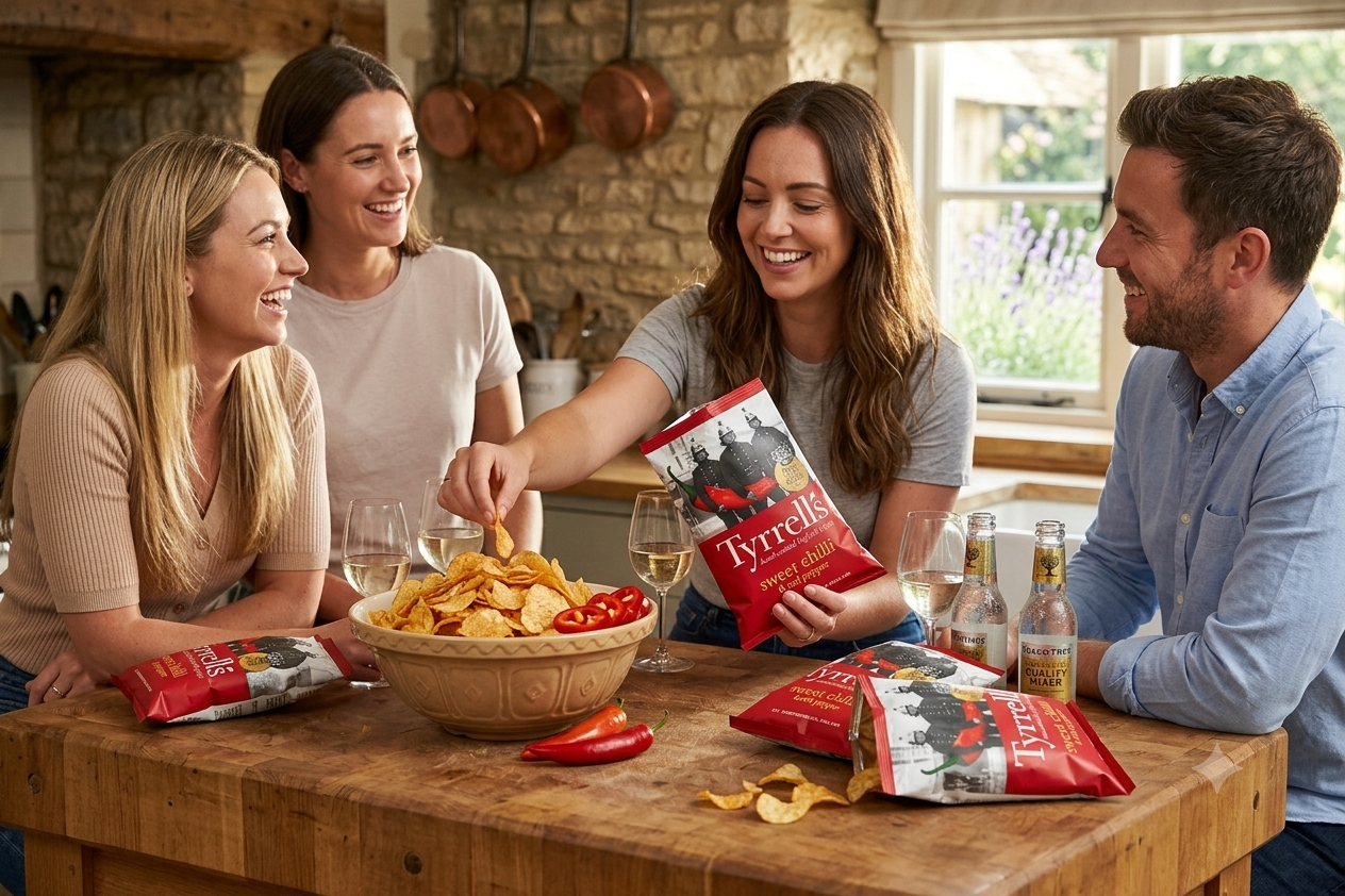Tyrrells Crisps | Sweet Chilli & Red Pepper Flavour | Full Case 24x40g