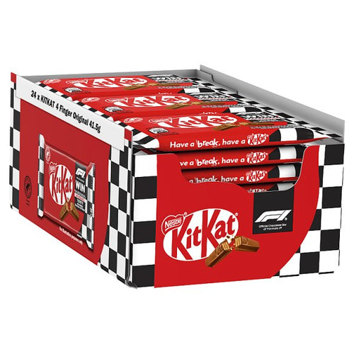 24x KitKat F1 Chocolate Bar 4 Finger Milk Biscuit 41.5g Limited Edition