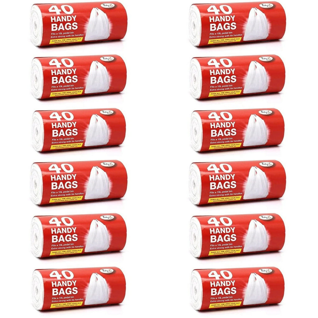 TidyZ 15L Pedal Bin Bags Liners – Tie Handles