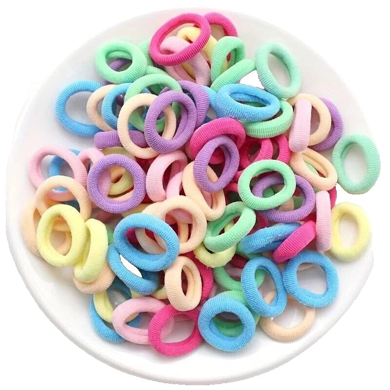 200‑Piece Soft Elastic Hair Bobbles – Mixed Colours (No‑Snag, Gentle on Hair)