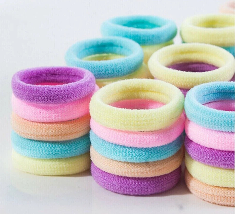 200‑Piece Soft Elastic Hair Bobbles – Mixed Colours (No‑Snag, Gentle on Hair)
