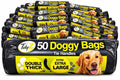 TidyZ Extra‑Strong Dog Poo Bags – Tie‑Handle Bags (Black)