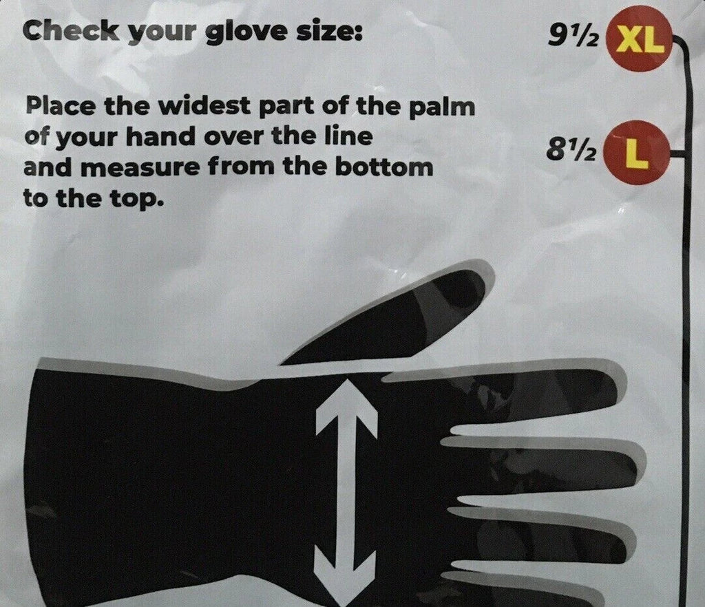 Heavy-Duty Textured Black Rubber Cleaning Gloves – Extended Long Cuff Reusable Gloves for Dishwashing, Janitorial, & Chemical Protection