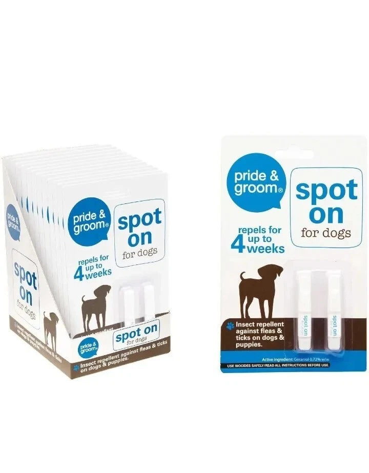 Pride & Groom Spot On Flea & Tick Repellent for Dogs