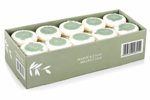 50x Mason & Miller Luxury Guest Soap Bars Hotel Toiletries 15g Bulk Pack